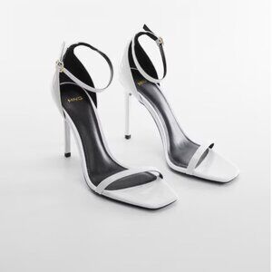 Mango white sandals